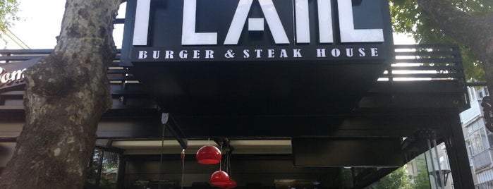 Flame Burger & Steak House is one of Sevil'in Beğendiği Mekanlar.