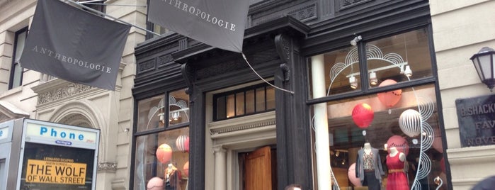 Anthropologie is one of New York shops.