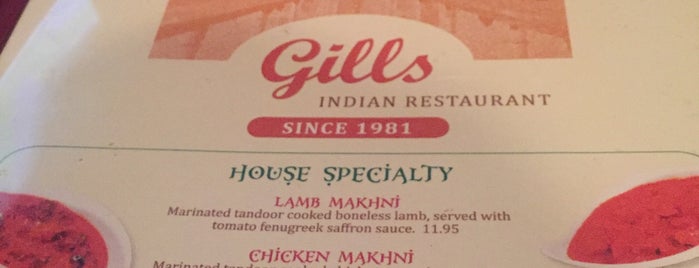 Gills Indian Cuisine is one of California.