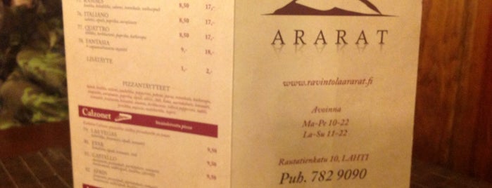 Ravintola Ararat is one of Ruoka on Elämää.
