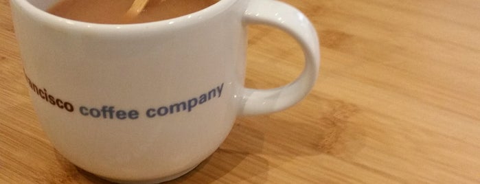 San Francisco Coffee Company is one of Tempat yang Disukai Peter.