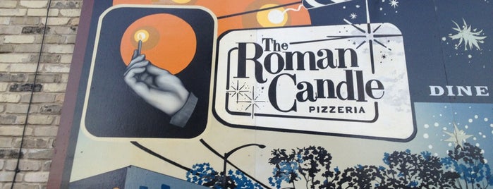 The Roman Candle Pizzeria is one of Bikabout Madison.