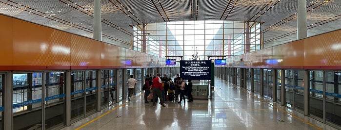 Tramway To T3-C (Arrivals) / T3-D (Domestic Transfers) is one of Quick Check-in at Beijing Int'l Airport.