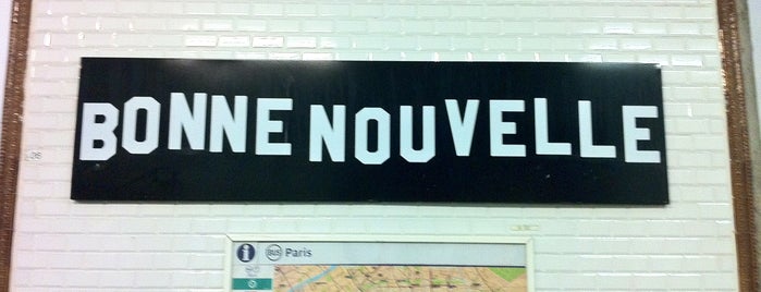 Métro Bonne Nouvelle [8,9] is one of Anecdotes du métro parisien.