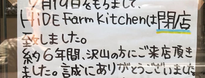 HIDEFARMKITCHEN is one of Café.