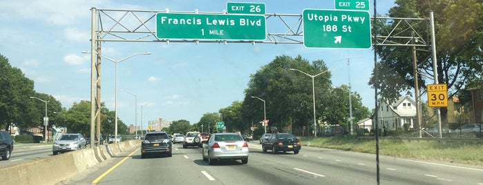 Long Island Expressway at Exit 25 is one of New York City area highways and crossings.