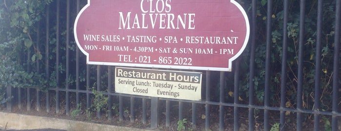 Spa @ Clos Malverne is one of Resa winetour afsud.