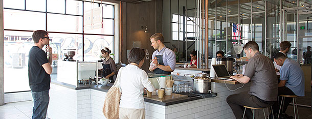 Handsome Coffee Roasters is one of Grub Street Coffee Shops.