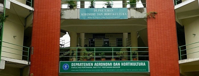 Departemen Agronomi dan Holtikultura is one of Institut Pertanian Bogor.