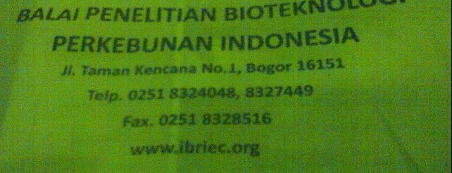 Balai Penelitian Bioteknologi Perkebunan Indonesia is one of Best places in Bogor, Indonesia.
