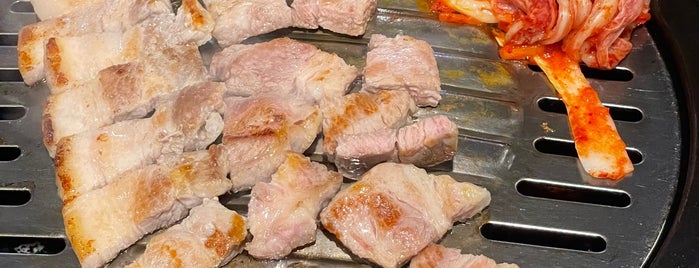 Jeju Black Pork is one of Korean food.