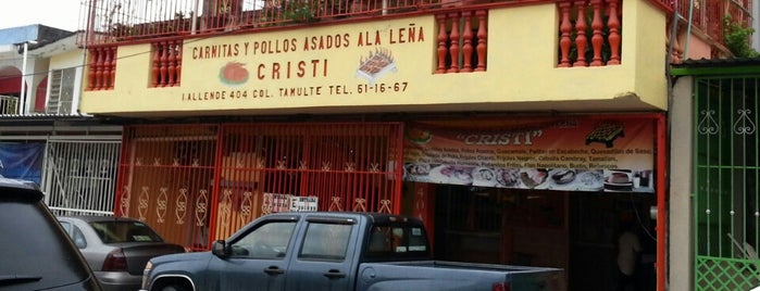 Carnitas y pollos asados a la leña "Cristi" is one of สถานที่ที่ Cris ถูกใจ.