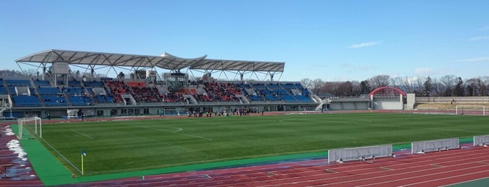 Sagamihara Gion Stadium is one of Jリーグスタジアム.