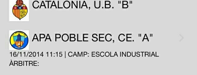 Instal·lacions Esportives Escola Industrial: Camp de Futbol is one of Barcelona.