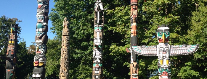 Totem Poles in Stanley Park is one of Vancouver BC.