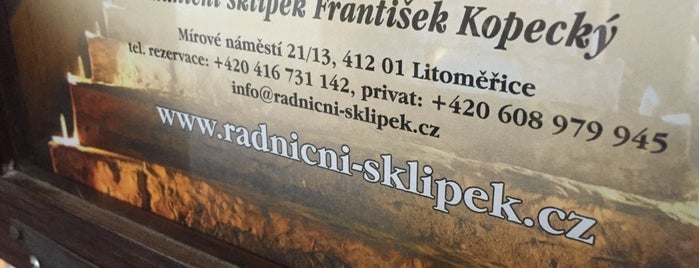 Radniční sklípek is one of สถานที่ที่บันทึกไว้ของ Ondrej.