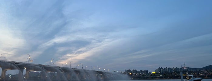 Banpo Bridge Moonlight Rainbow Fountain is one of Seul.