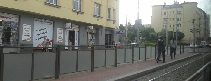 Biskupcova (tram) is one of Tramvajové zastávky v Praze (díl první).