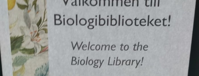 Biologibiblioteket is one of Uppsala libraries.