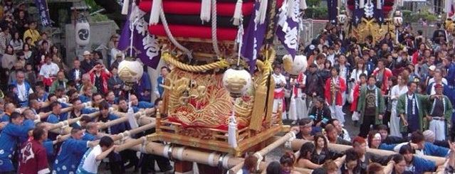 宇夫階神社 is one of 日本各地の太鼓台型山車 Drum Float in JAPAN.
