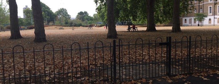 Geraldine Mary Harmsworth Park is one of Southwark/Lambeth Green spaces near the river.