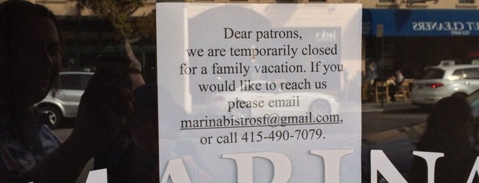 Marina Bistro is one of The San Franciscans: The Brunch Bunch.