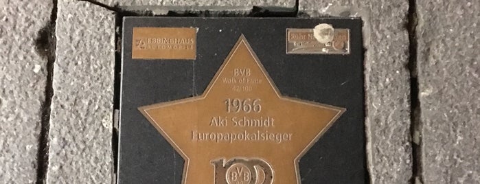 BVB Walk of Fame #42 1966 Aki Schmidt Europapokalsieger is one of BVB Walk of Fame.