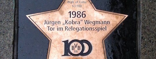 BVB Walk of Fame #63 1986 Jürgen „Kobra“ Wegmann Tor im Relegationsspiel is one of BVB Walk of Fame.
