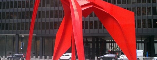 Alexander Calder's Flamingo Sculpture is one of Ohio House Motel.