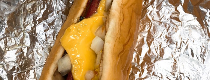 Five Guys is one of The 15 Best Places for Hot Dogs in Dubai.