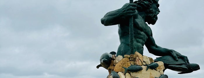 The King Neptune Statue is one of VA Beach.
