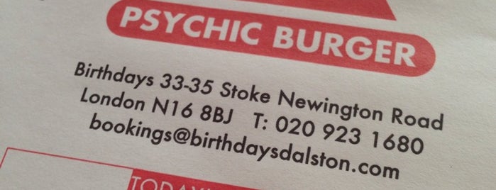 Psychic Burger is one of London Burgers.