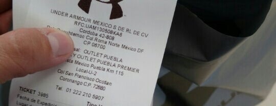 Under Armour Outlet Store Puebla is one of Locais curtidos por Mariel.