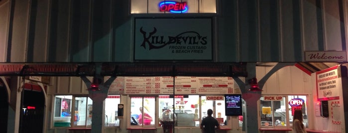 Kill Devil's Frozen Custard and Beach Fries is one of สถานที่ที่ Mark ถูกใจ.