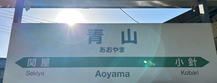 Aoyama Station is one of 越後線.