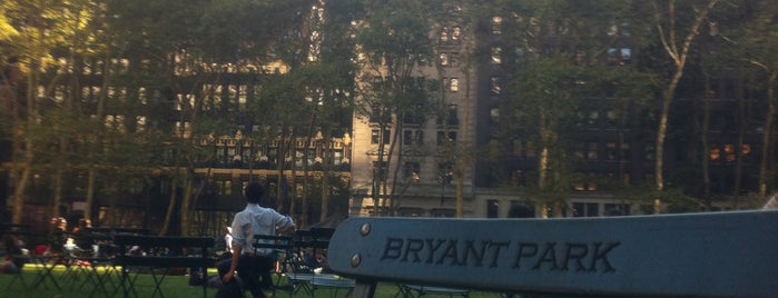 Bryant Park is one of NYC 2014.