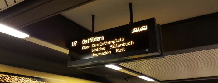 U Hauptbahnhof is one of U-Bahn Stuttgart.