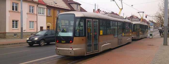 Vřesová (tram) is one of Plzeňské tramvajové zastávky.