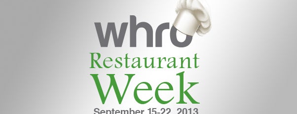 WHRO Restaurant Week - 9.15-9.22