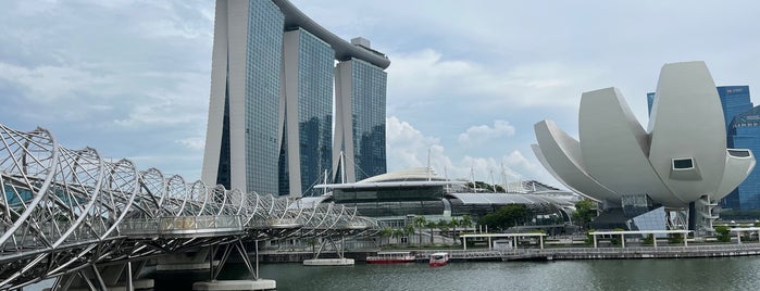 The Helix Bridge is one of Singapore.