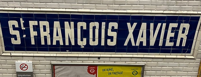 Métro Saint François-Xavier [13] is one of Paris Metro.