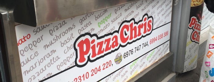 Pizza Chris is one of Βραδινες λιγουρες @ Θεσσαλονικη.