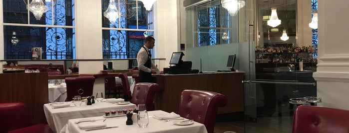 Marco Pierre White Wheeler's Oyster Bar and Grill Room is one of The Layover: London.
