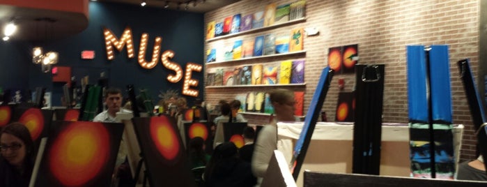 Muse Paint Bar is one of สถานที่ที่ Lindsaye ถูกใจ.