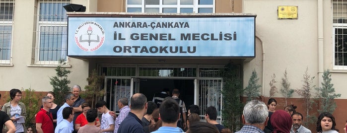 İl Genel Meclisi Ortaokulu is one of Çankaya'daki Okullar.