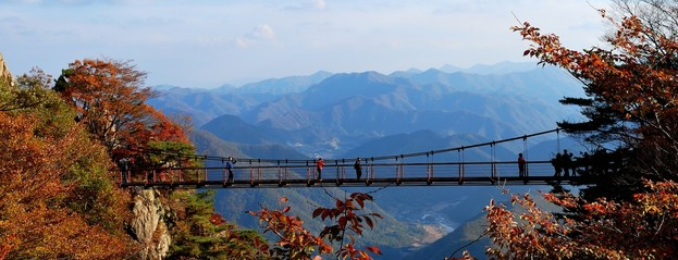 Mt.Daedun Suspension Bridge is one of CNN's 50 Beautiful Places to Visit in Korea.