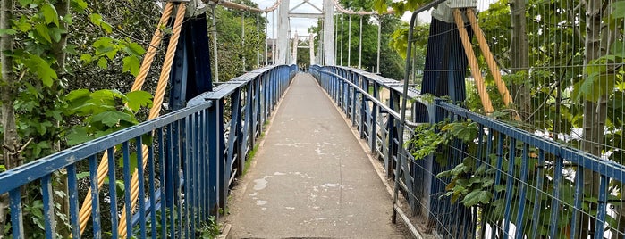 Teddington Lock Foot Bridge is one of London's river crossings.