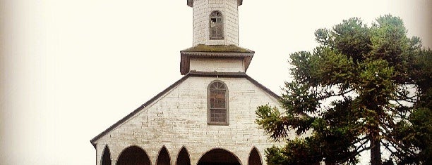 Iglesia Nuestra Señora de los Dolores de Dalcahue is one of Iglesias de Chiloé - Patrimonio de la Humanidad.