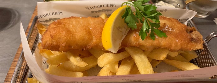 The Mayfair Chippy is one of Lieux qui ont plu à Jon.