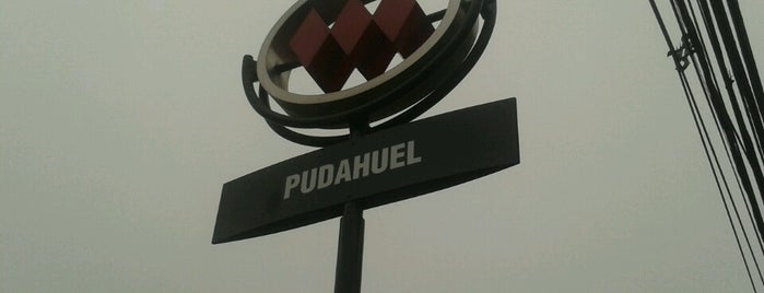Metro Pudahuel is one of Metro de Santiago L5.